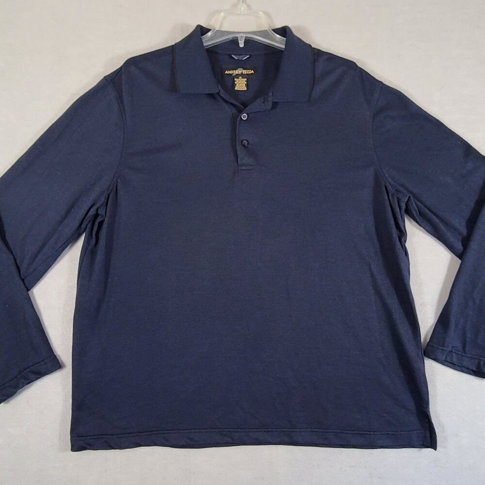 Andrew Fezza Polo Shirt Long Sleeve Casual Office Golf